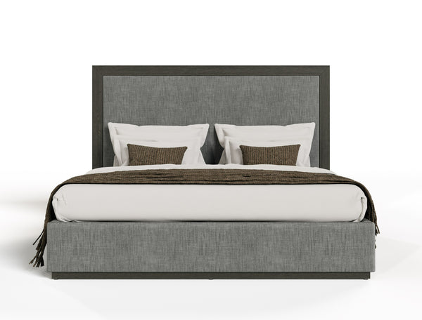 Nova Domus Santa Barbara & Santa Monica Modern Grey Fabric & Grey Wash Bedroom Set Model VGMA-BR-152-BR-144-SET-GRY