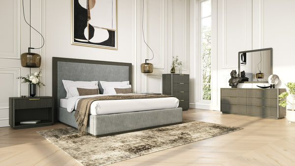 Santa Monica Modern Grey Wash Mirror