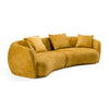 Oakland Modern Mustard Fabric 4 Seat Sofa