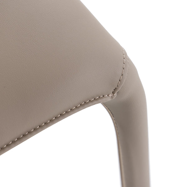 Modrest Odessa Modern Grey Vegan Leather Dining Chair Model VGHM-112-PVC-GRY