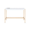 ACME Midriaks White & Gold Writing Desk with USB Port Model OF00020