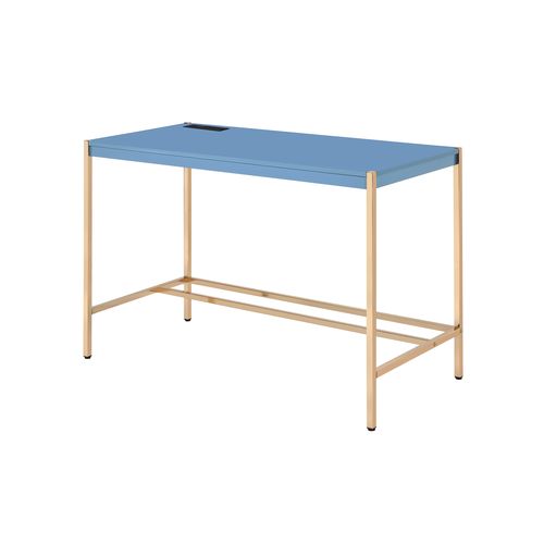 ACME Midriaks Navy Blue & Gold Writing Desk with USB Port Model OF00022