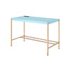 ACME Midriaks Baby Blue & Gold Writing Desk with USB Port Model OF00023