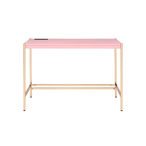 ACME Midriaks Pink & Gold Writing Desk with USB Port Model OF00024