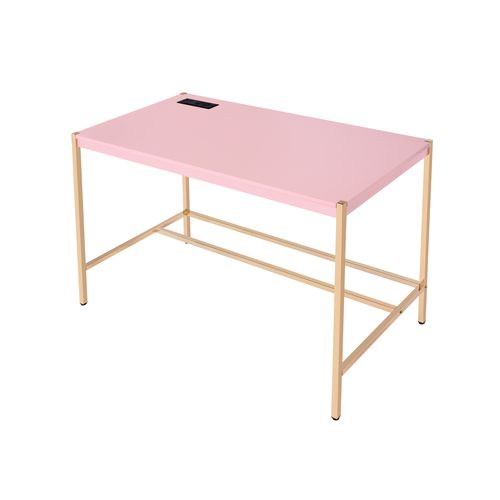 ACME Midriaks Pink & Gold Writing Desk with USB Port Model OF00024