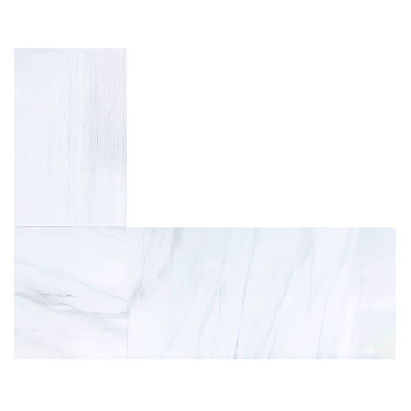 ACME Talmar Natural Marble Top & Weathered Gray Writing Desk with Lift Top Model OF00056