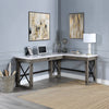 ACME Talmar Natural Marble Top & Weathered Gray Writing Desk with Lift Top Model OF00056