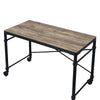 ACME Oklarth Rustic Oak & Black Writing Desk Model OF00103