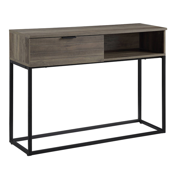 ACME Galeno Rustic Oak & Black Writing Desk Model OF00320