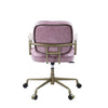 ACME Siecross Pink Top Grain Leather Swivel Office Chair Model OF00400