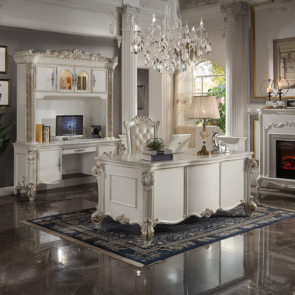 ACME Vendome Antique Pearl Executive Writing Desk Model OF01517