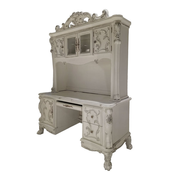 ACME Dresden Bone White Computer Desk & Hutch Model OF01717
