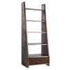 ACME Brancaster BronzeAluminum& Morrocco Top Grain Leather Bookcase Model OF02405