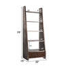 ACME Brancaster BronzeAluminum& Morrocco Top Grain Leather Bookcase Model OF02405