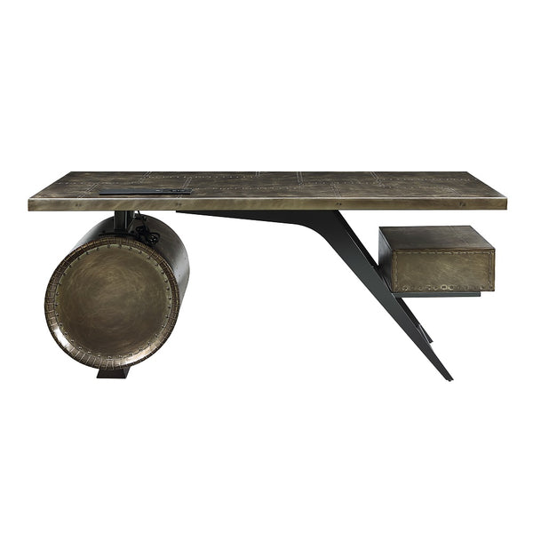 ACME Brancaster Bronze Aluminum Executive Desk with USB Port Model OF02586