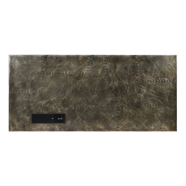 ACME Brancaster Bronze Aluminum Executive Desk with USB Port Model OF02586