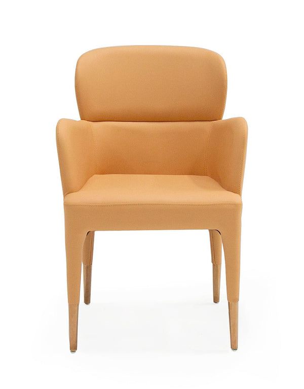 Modrest Ogden Modern Peach & Rosegold Dining Armchair Model VGCS-ACH-17193