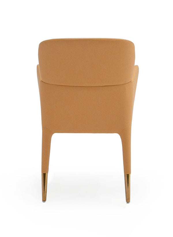 Modrest Ogden Modern Peach & Rosegold Dining Armchair Model VGCS-ACH-17193