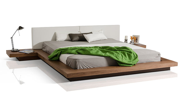 Modrest Opal Modern Low Profile Walnut Platform Bed Model VGKCHB39-WAL