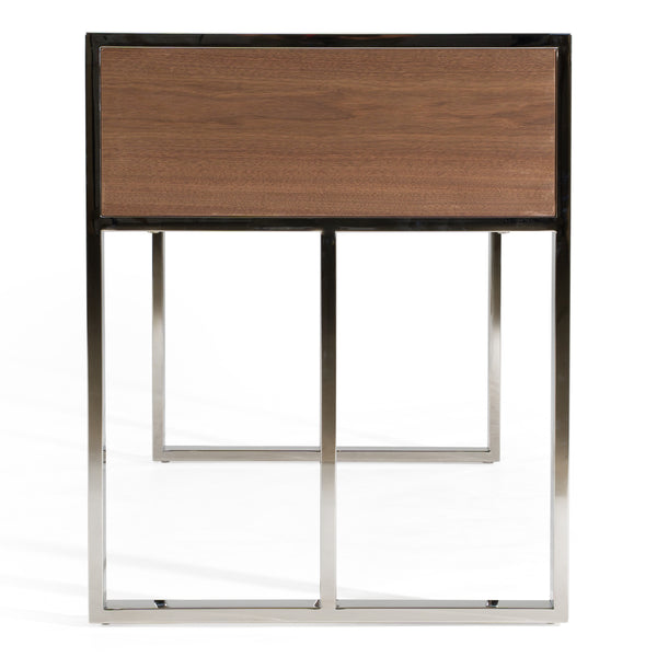 Orcutt Modern Walnut & Stainless Steel Desk