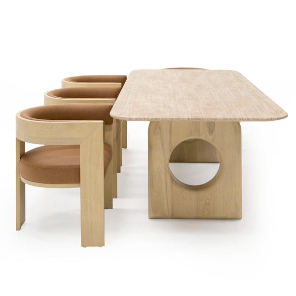 Nova Domus Osaka Modern Faux Marble & Natural Ash Dining Table Model VGCS-DT-22116