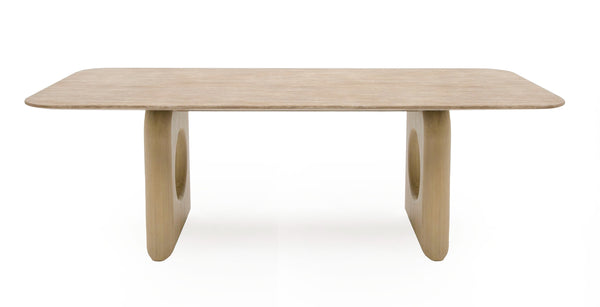 Nova Domus Osaka Modern Faux Marble & Natural Ash Dining Table Model VGCS-DT-22116