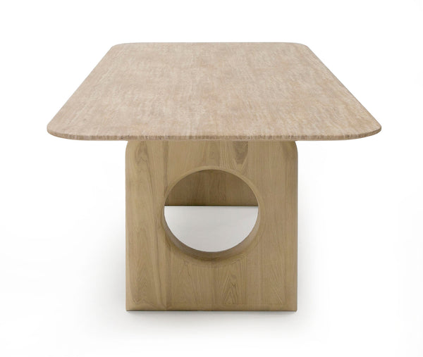 Nova Domus Osaka Modern Faux Marble & Natural Ash Dining Table Model VGCS-DT-22116