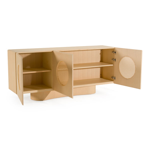 Osaka Modern Natural Ash + Rattan Buffet