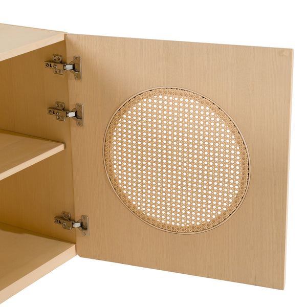 Osaka Modern Natural Ash + Rattan Buffet