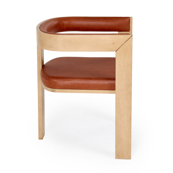 Nova Domus Oshana Modern Rust Leatherette & White Oak Dining Chair Model VGMA-MI-1206