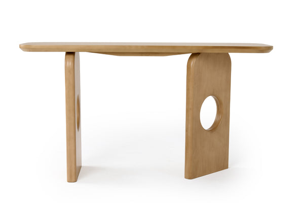 Oshana Modern White Oak Console Table