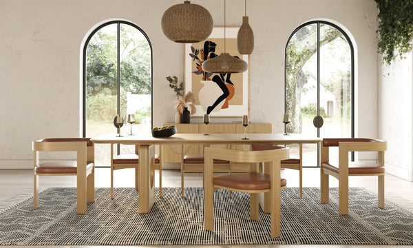 Nova Domus Oshana Modern White Oak Dining Table Model VGMA-MIT-5351-DT