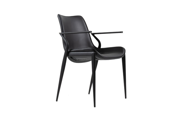 Modrest Osprey Modern Black Vegan Leather Dining Chair (Set Of 2) Model VGHR-3568-N-BLK