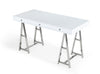 Ostrow White + Stainless Steel Desk