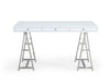 Modrest Ostrow White & Stainless Steel Desk Model VGGMCP-705E-WHT-DSK