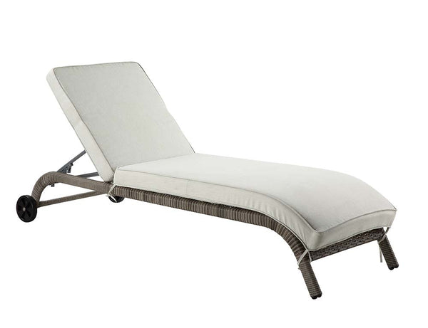 ACME Salena Beige Fabric & Gray Patio Sun Lounge Model OT01094