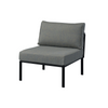 ACME Rajni Gray Fabric & Black Patio-Armless Chair Model OT01762