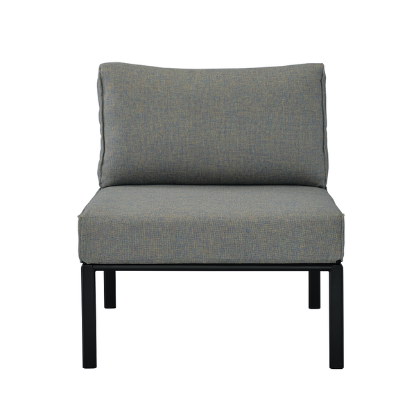 ACME Rajni Gray Fabric & Black Patio-Armless Chair Model OT01762