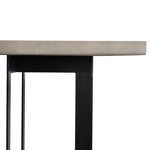Modrest Sharon Modern Concrete & Black Metal Dining Table Model VGLBOWEN-DT200-01