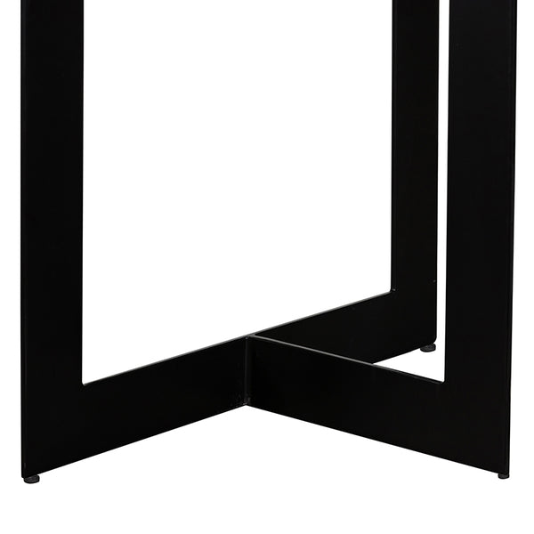 Modrest Sharon Modern Concrete & Black Metal Dining Table Model VGLBOWEN-DT200-01