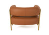 Modrest Ozona Modern Rust Leather Accent Chair Model VGHM-LL255-RUST