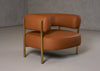 Modrest Ozona Modern Rust Leather Accent Chair Model VGHM-LL255-RUST