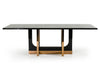 A&X Padua Modern Large Black Crocodile & Rosegold Dining Table Model VGUNCC835-240