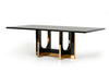 A&X Padua Modern Large Black Crocodile & Rosegold Dining Table Model VGUNCC835-240