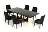 A&X Padua Modern Large Black Crocodile & Rosegold Dining Table Model VGUNCC835-240