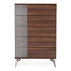 Palermo Italian Modern Faux Concrete & Walnut Chest