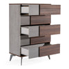 Palermo Italian Modern Faux Concrete & Walnut Chest
