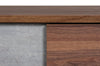 Nova Domus Palermo Modern Italian Faux Concrete & Walnut Nightstand Model VGACPALERMO-WAL-NS