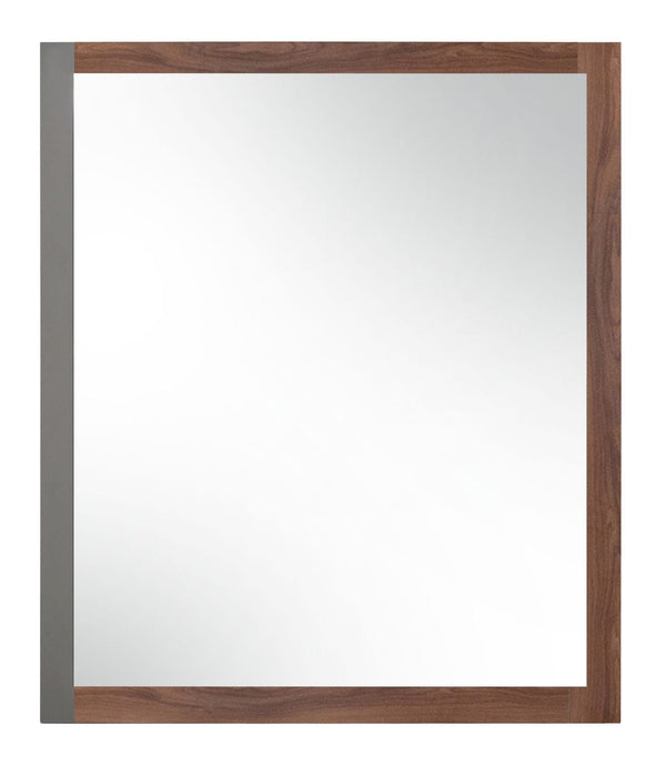 Nova Domus Palermo Italian Modern Faux Concrete & Walnut Mirror Model VGACPALERMO-WAL-MIR