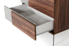 Nova Domus Palermo Italian Modern Faux Concrete & Walnut Chest Model VGACPALERMO-WAL-CHST